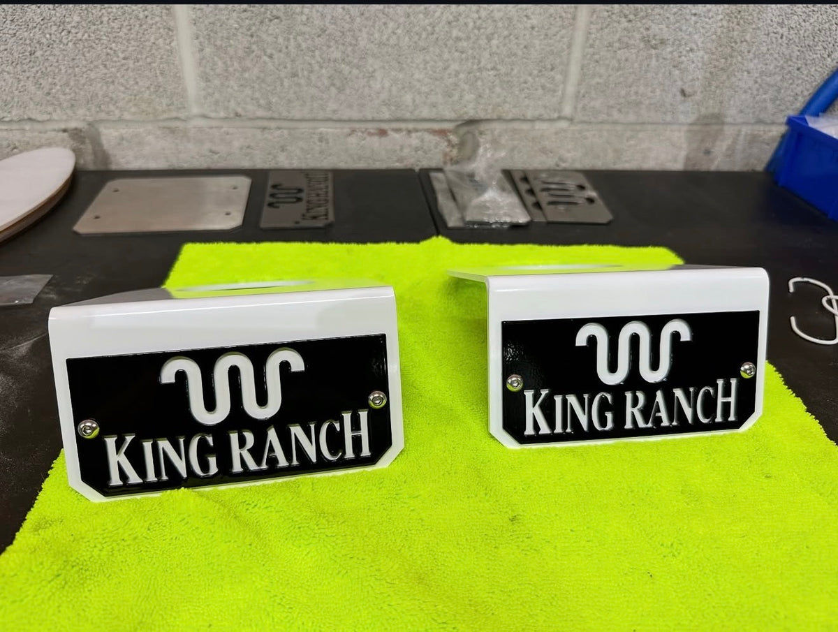 Coil Spring Show Plate For 2005-2026 Ford F-250/F350- "king ranch” (RAW STEEL)