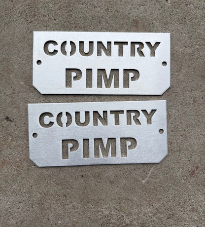 Coil Spring Show Plate For 2005-2026 Ford F-250/F350- "Custom Text ” (RAW STEEL)
