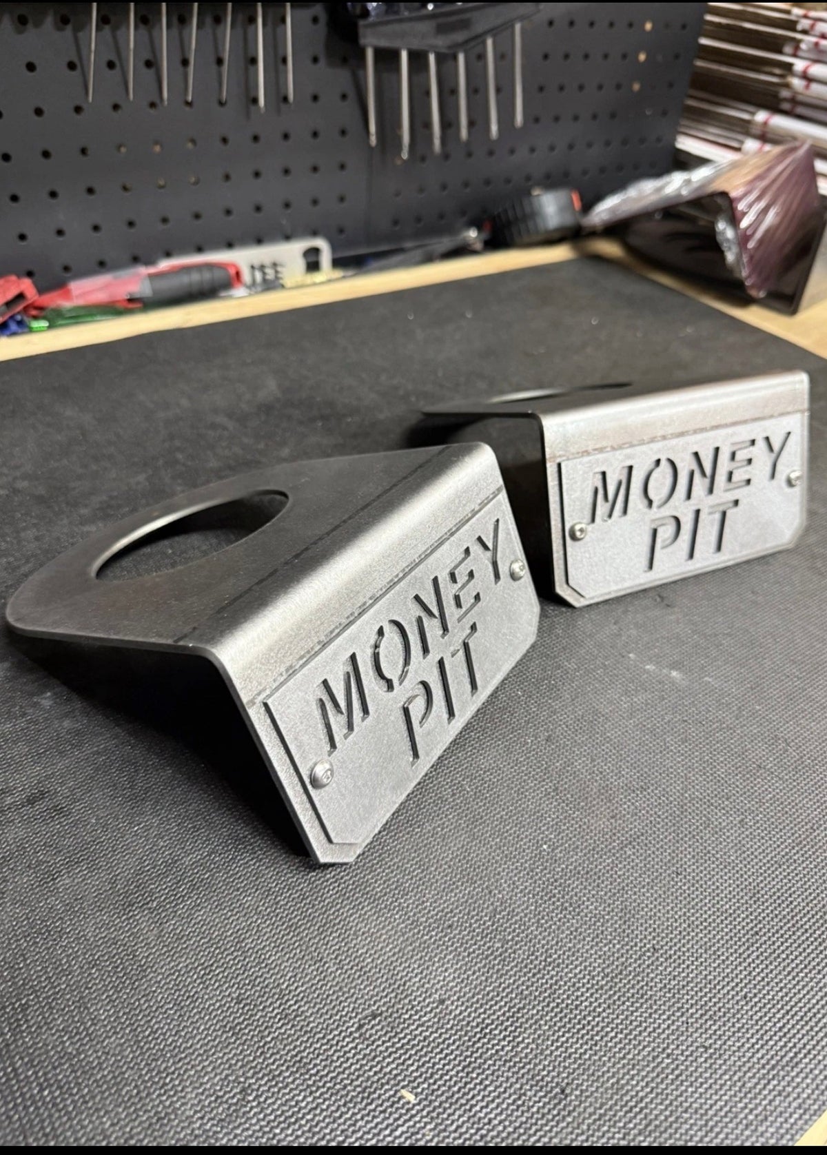 Coil Spring Show Plate For 2005-2026 Ford F-250/F350- "Custom Text ” (RAW STEEL)