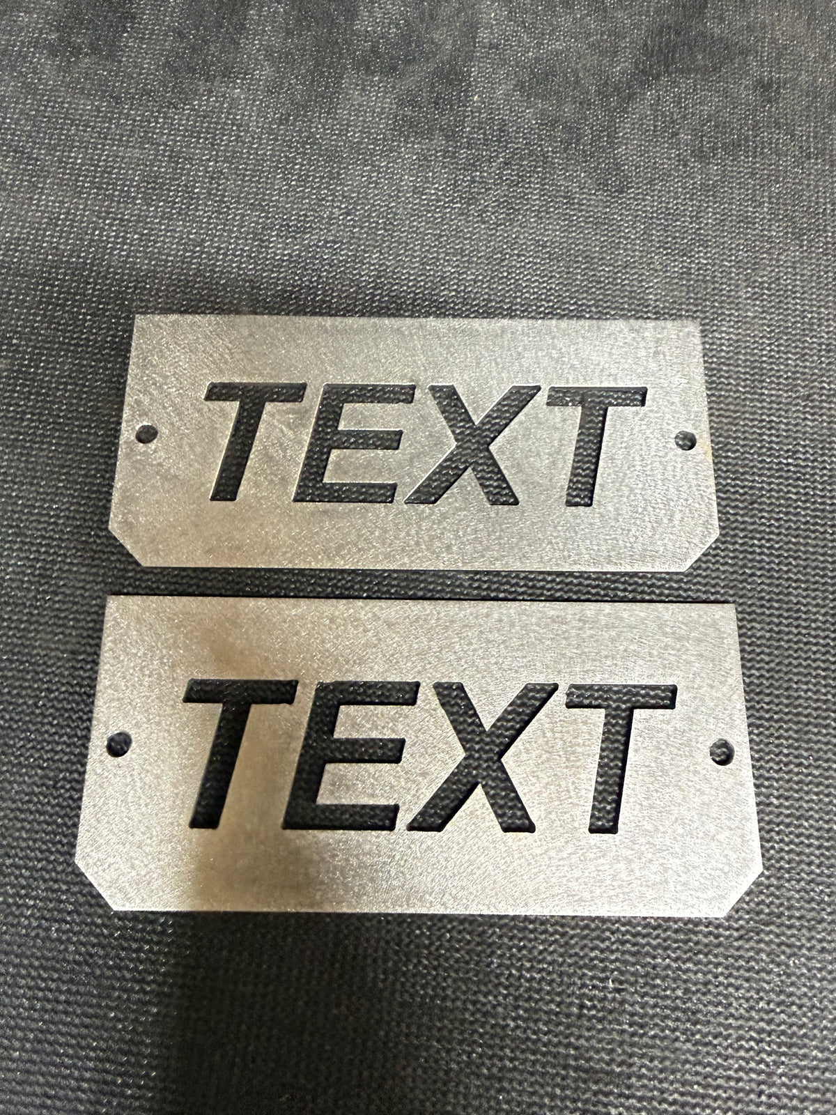 Coil Spring Show Plate For 2005-2026 Ford F-250/F350- "Custom Text ” (RAW STEEL)
