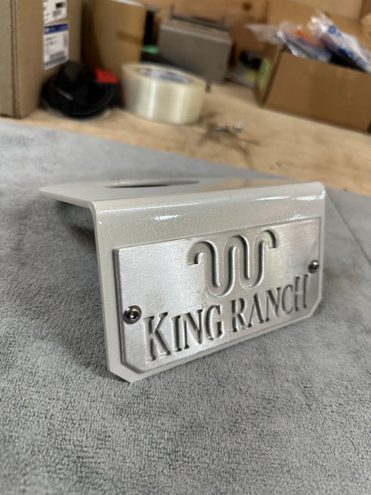 Coil Spring Show Plate For 2005-2026 Ford F-250/F350- "king ranch” (RAW STEEL)