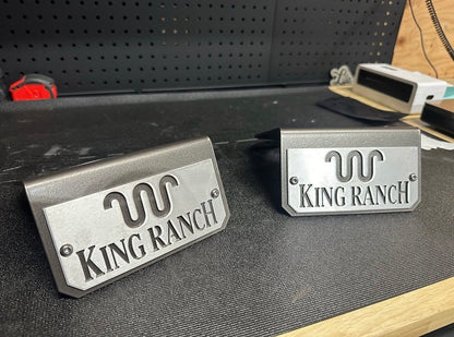 Coil Spring Show Plate For 2005-2026 Ford F-250/F350- "king ranch” (RAW STEEL)