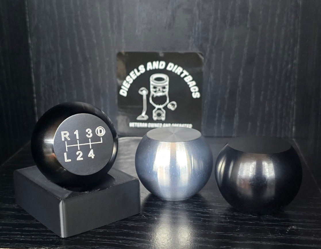 Cummins Ball Aluminum Shift Knob (Raw/Black)