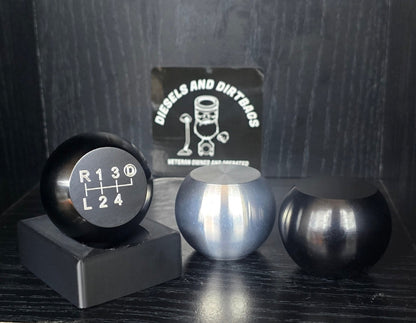 Cummins Ball Aluminum Shift Knob (Raw/Black)