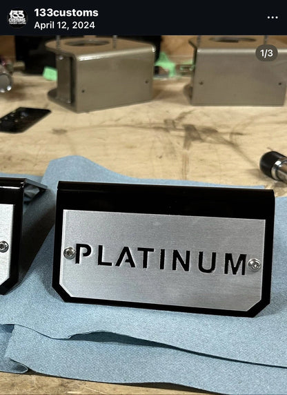 Coil Spring Show Plate For 2005-2026 Ford F-250/F350- "platinum” ( black )
